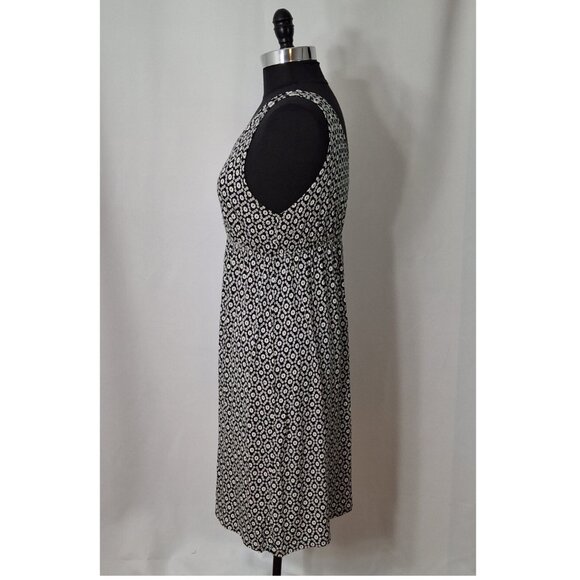 Beachy Sundress Floral Miniprint Empire High Waist Cool Rayon Dress Large - Picture 3 of 11